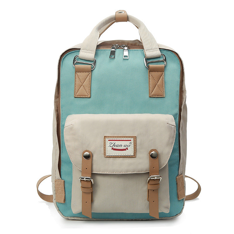 Color: Green, Size: S - Waterproof Vintage Travel Backpack