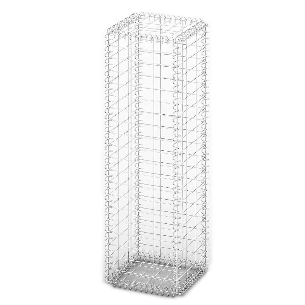 Gabion Basket with Lids Galvanized Wire 39.4"x11.8"x11.8
