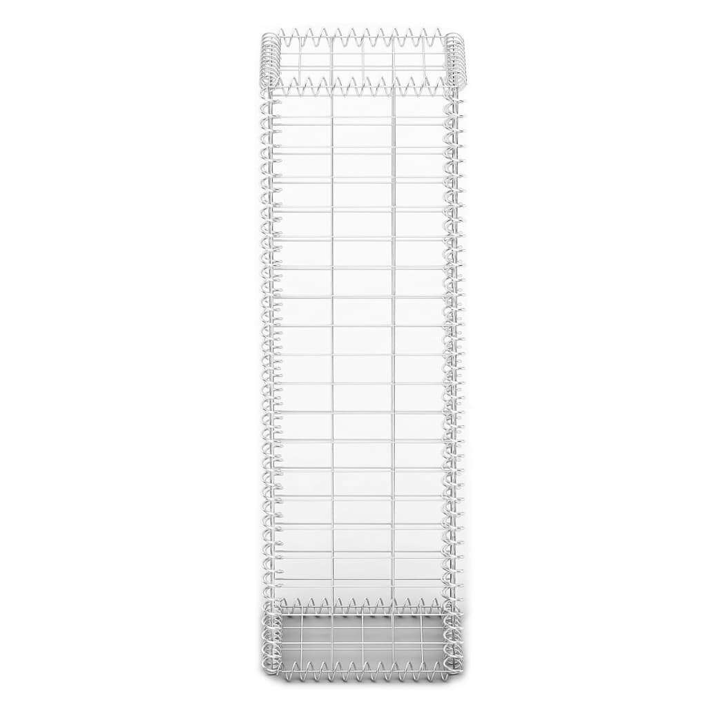 Gabion Basket with Lids Galvanized Wire 39.4"x11.8"x11.8