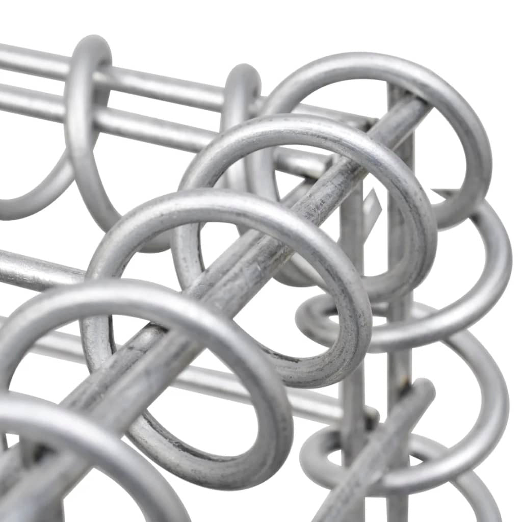 Gabion Basket with Lids Galvanized Wire 39.4"x11.8"x11.8
