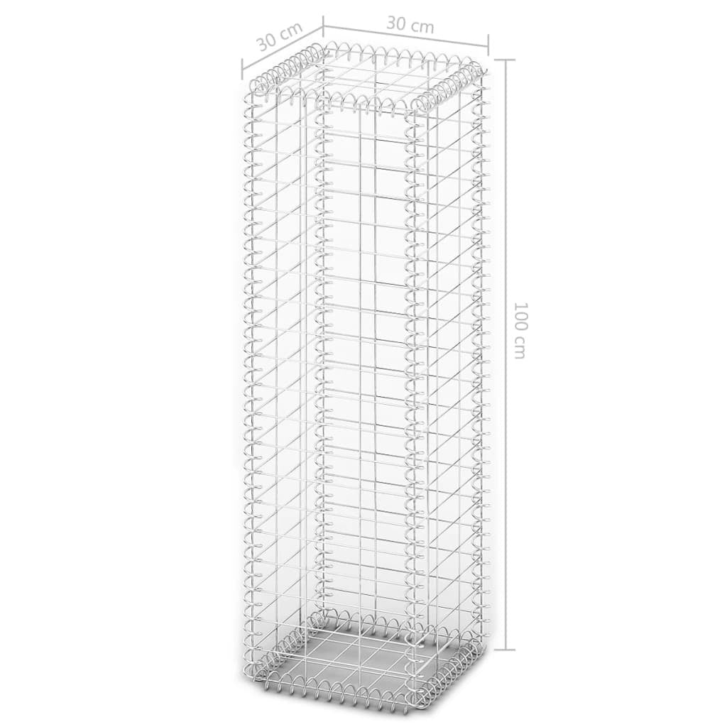 Gabion Basket with Lids Galvanized Wire 39.4"x11.8"x11.8
