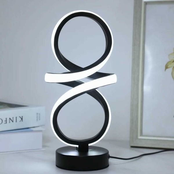 Creative spiral LED table lamp adjustable in 3 colors USB power supply suitable for home bedrooms offices and study rooms W250918
