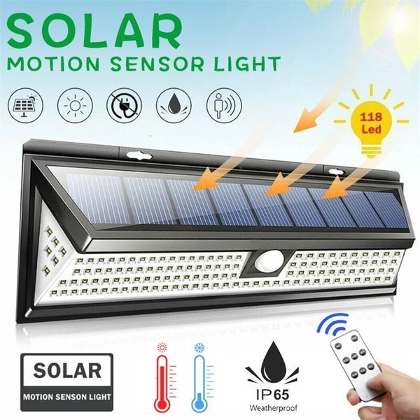 Novelty Items 4400Mah 180 LED Powerful Solar Light Outdoor Motion Sensor Wall Waterproof Garden Lamp Spotlights For Path Street 230824bj