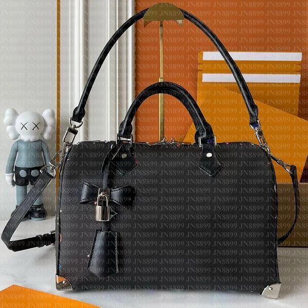 Color: Fuchsia - Adult: yes - Designer Bag shoulder bag leather takashi murakami handbags Speed Fashion Shoulder Luxury Women Cross body Lady Tote bags leather Men bag Wallet