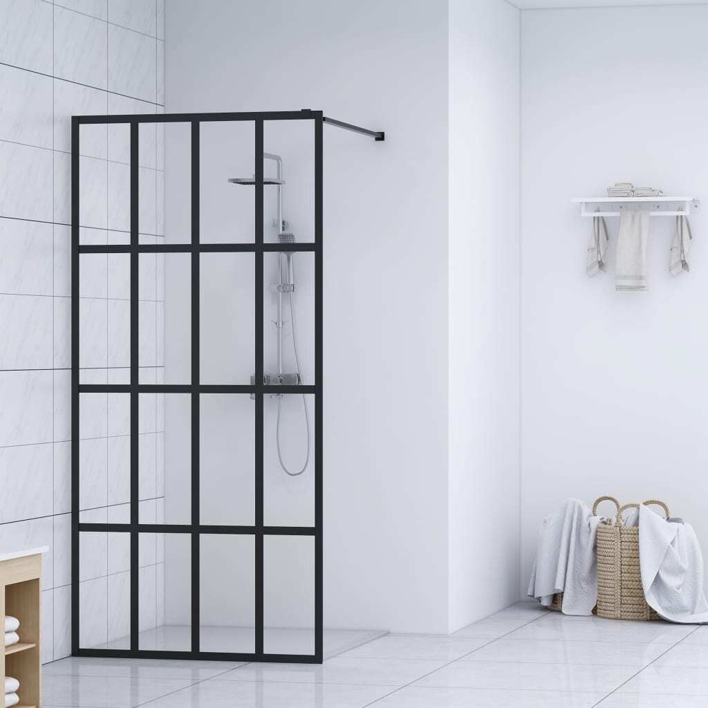 Walk-in Shower Screen Clear Tempered Glass 55.1"x76.8