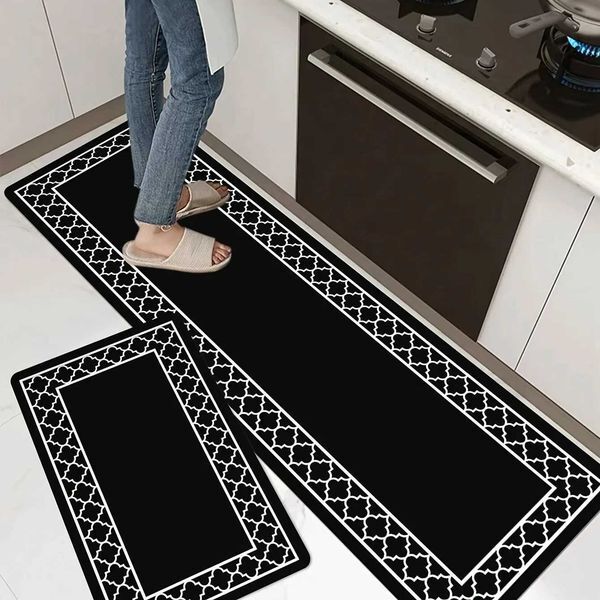 Size: 400mmx1200mm - VIKAMA Style Rug Set For Kitchen Long Strip WaterAbsorbent And DirtResistant Carpet For Entrance Door And He Decor H251011 K260207
