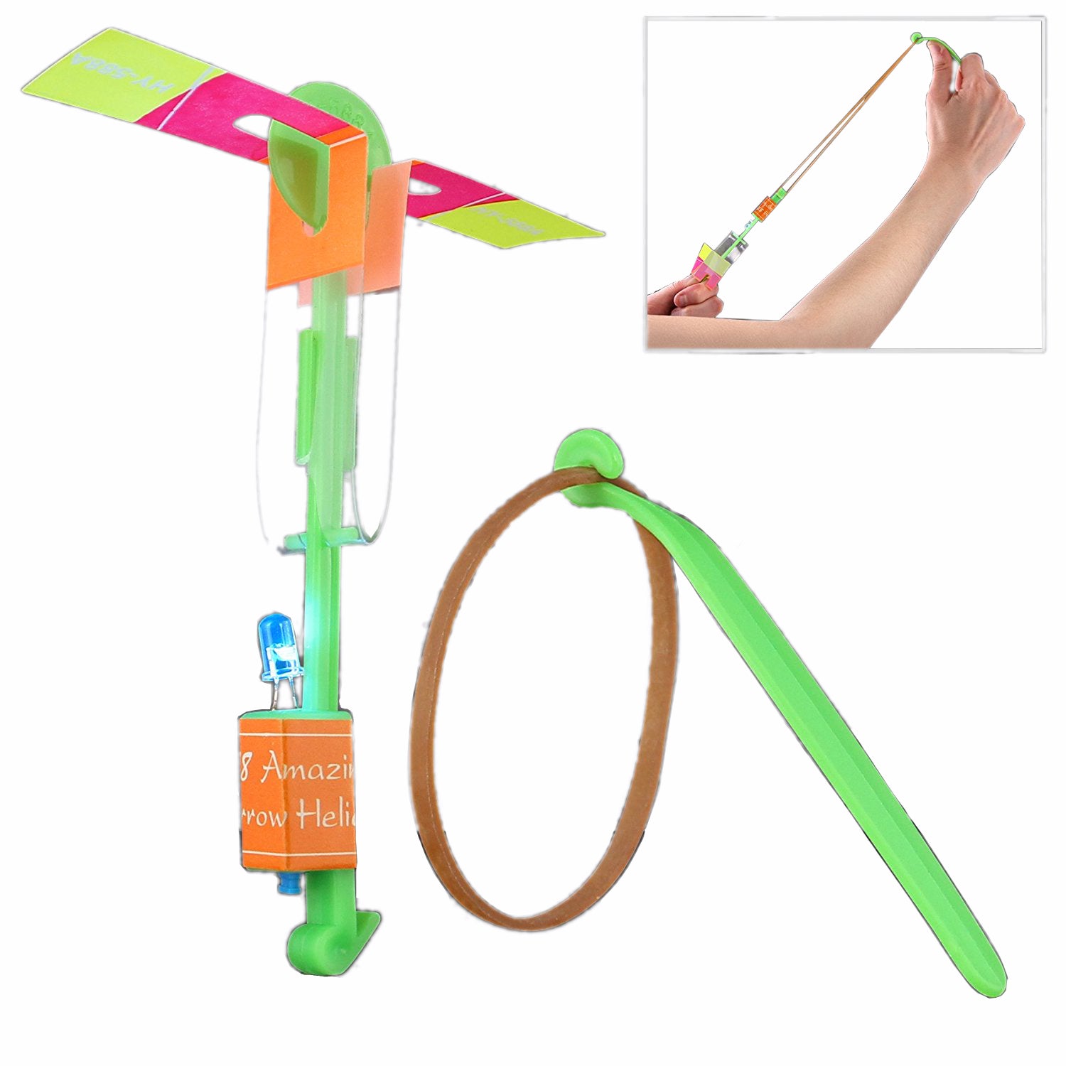 Slingshot Flying Helicopter with Multicolor LED