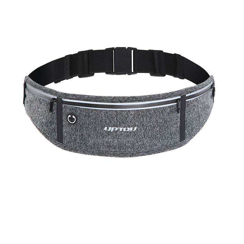 style: A, Color: Dark Grey - Sports Waist Bag Men's Running Device Mobile Phone Waist Bag Invisible Ultra-Thin Multifunctional Waistband Women's Outdoor