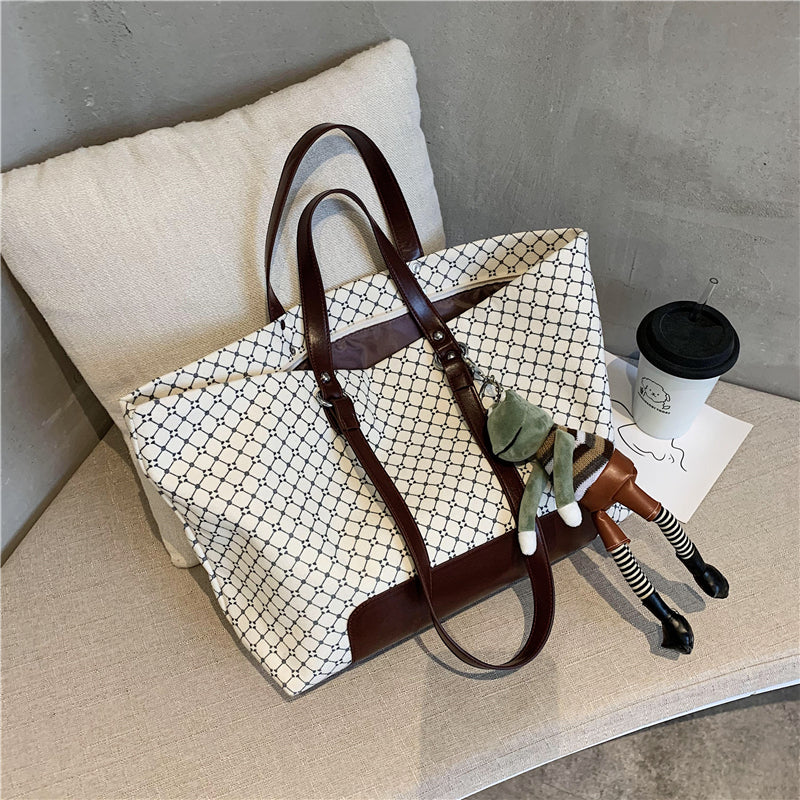 Color: Brown - Large-Capacity Summer Shoulder Bag Women