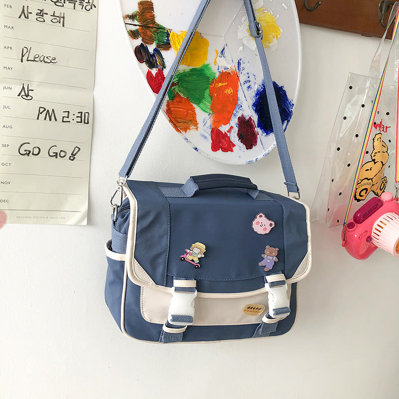 Color: Blue, Size: A - Cute Mori Style All-match Girl Student Shoulder Bag