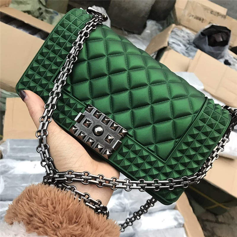 Color: Green, Size: L - Chain bag
