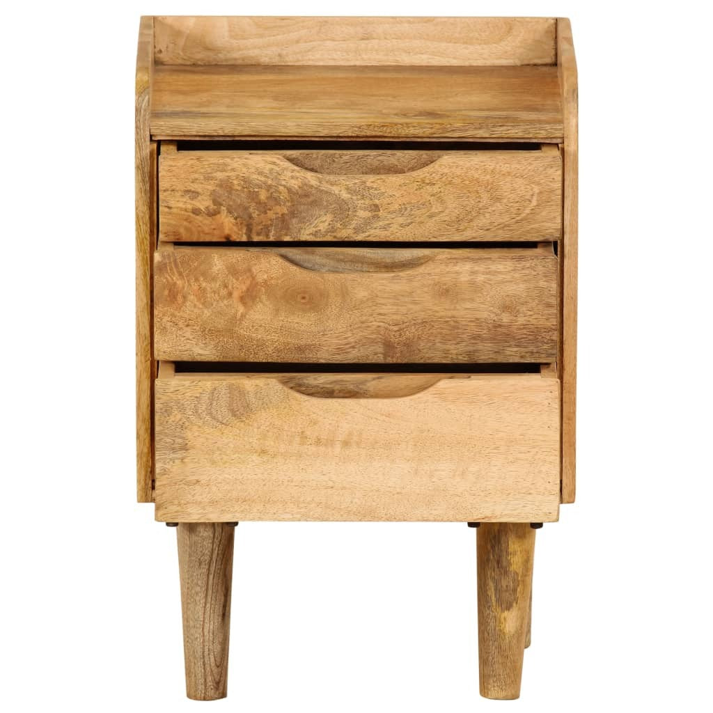 Bedside Cabinet Solid Mango Wood 15.7"x11.8"x23.4