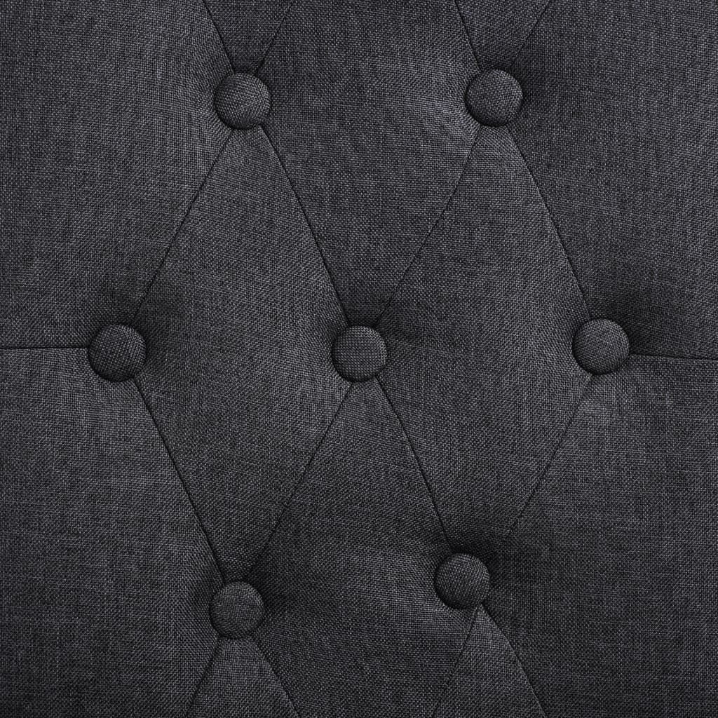 Dining Chairs 2 pcs Dark Gray Fabric