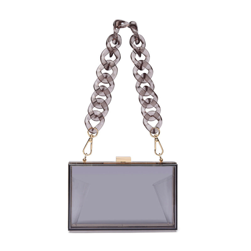 Acrylic Transparent One-shoulder Messenger Mini Square Bag
