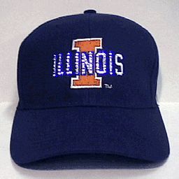 Illinois Fighting Illiani Flashing Fiber Optic Cap