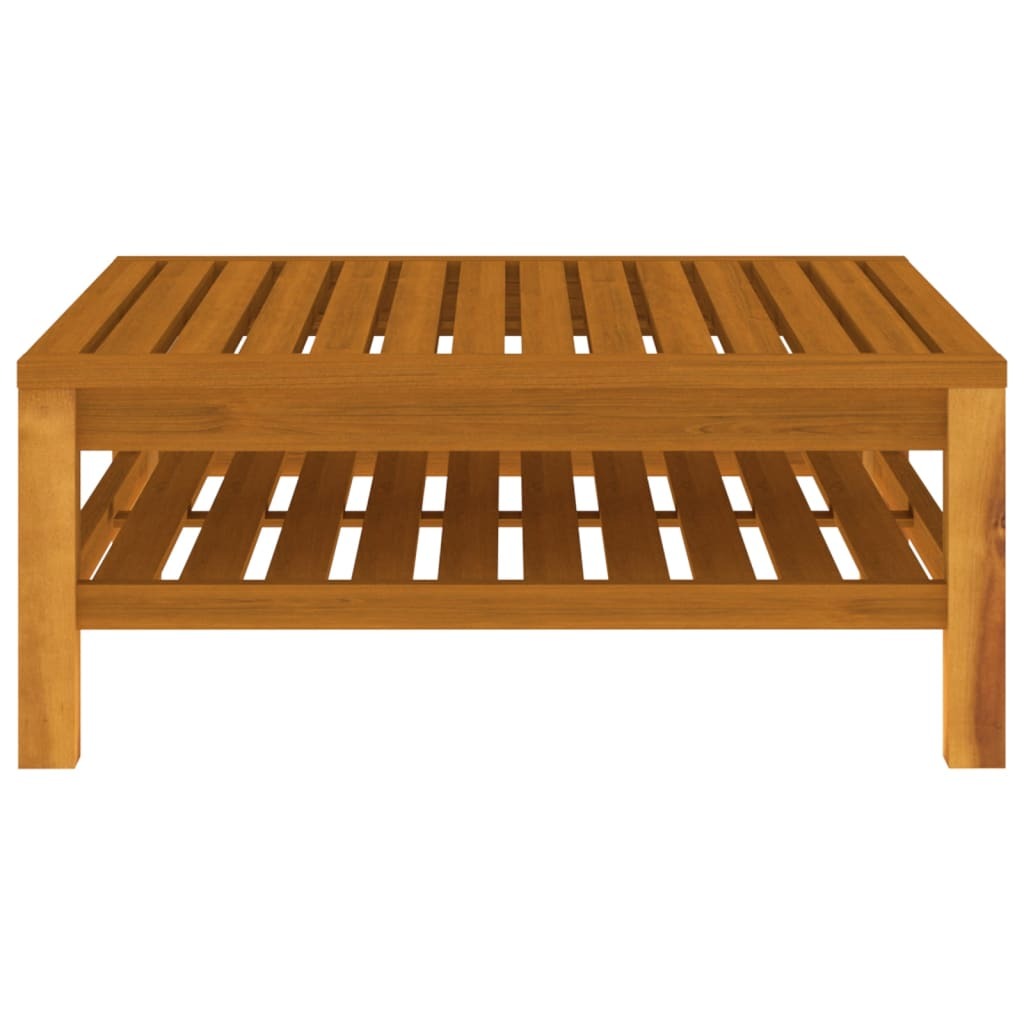 7 Piece Patio Lounge Set with Cream Cushion Solid Acacia Wood