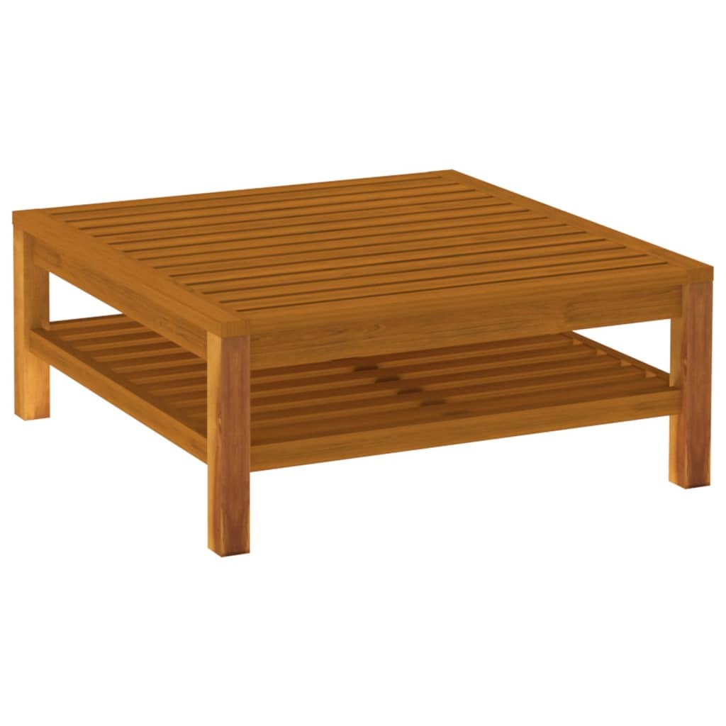 7 Piece Patio Lounge Set with Cream Cushion Solid Acacia Wood