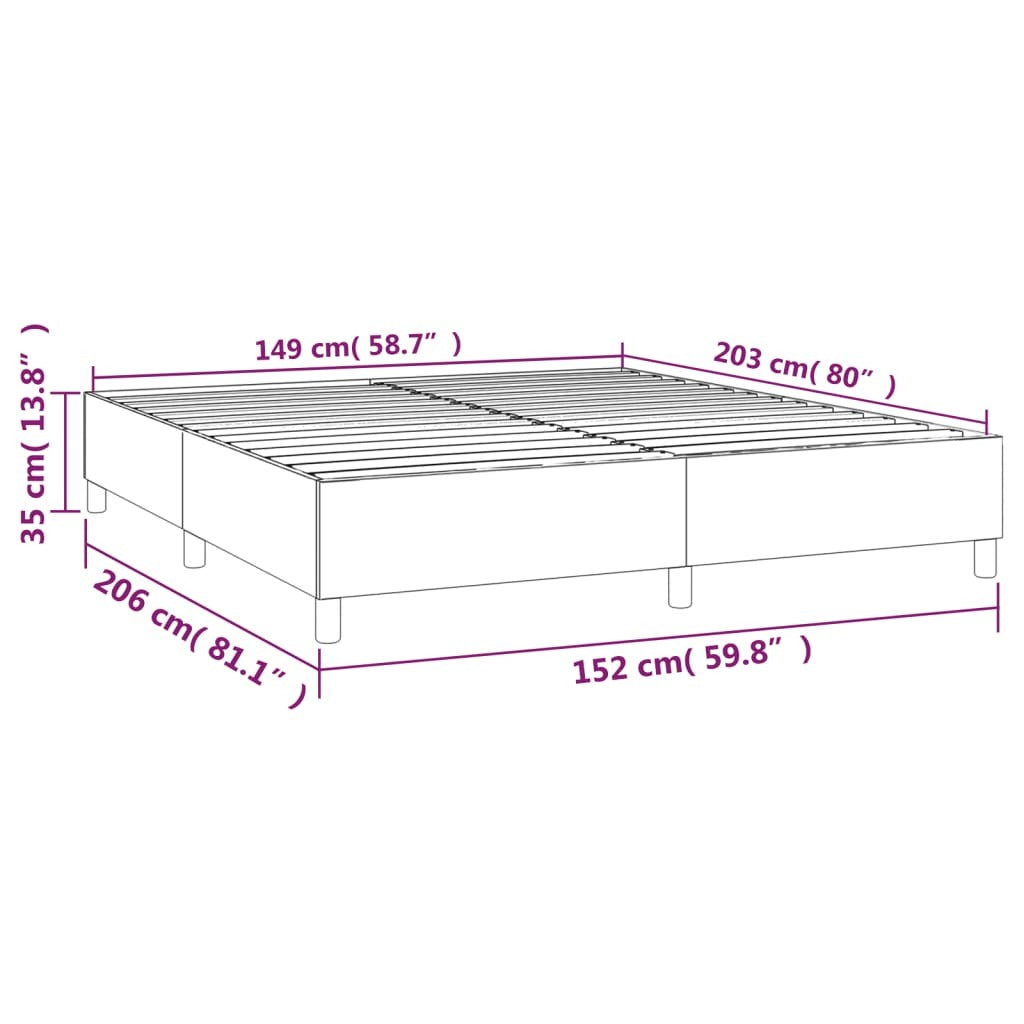 Box Spring Bed Frame Black Queen Faux Leather (US/AU Only)