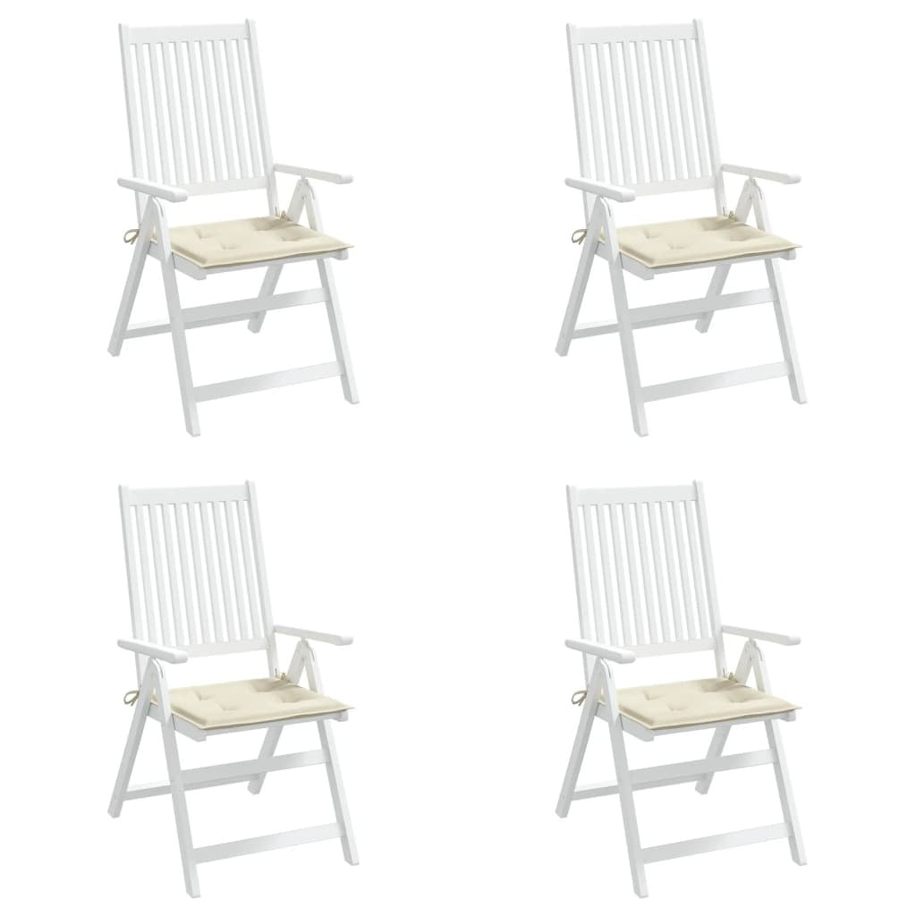 Garden Chair Cushions 4 pcs Cream 19.7"x19.7"x1.6" Oxford Fabric