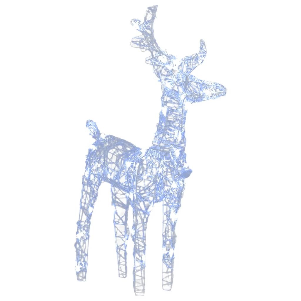 Christmas Reindeers 4 pcs Cold White 160 LEDs Acrylic