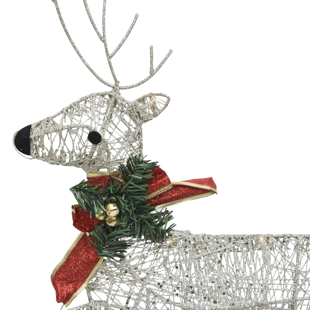 Christmas Reindeers 4 pcs Gold 80 LEDs
