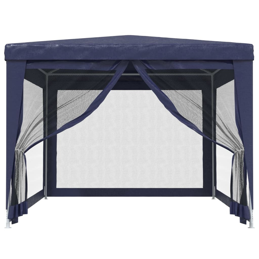 Party Tent with 4 Mesh Sidewalls Blue 9.8'x13.1'HDPE