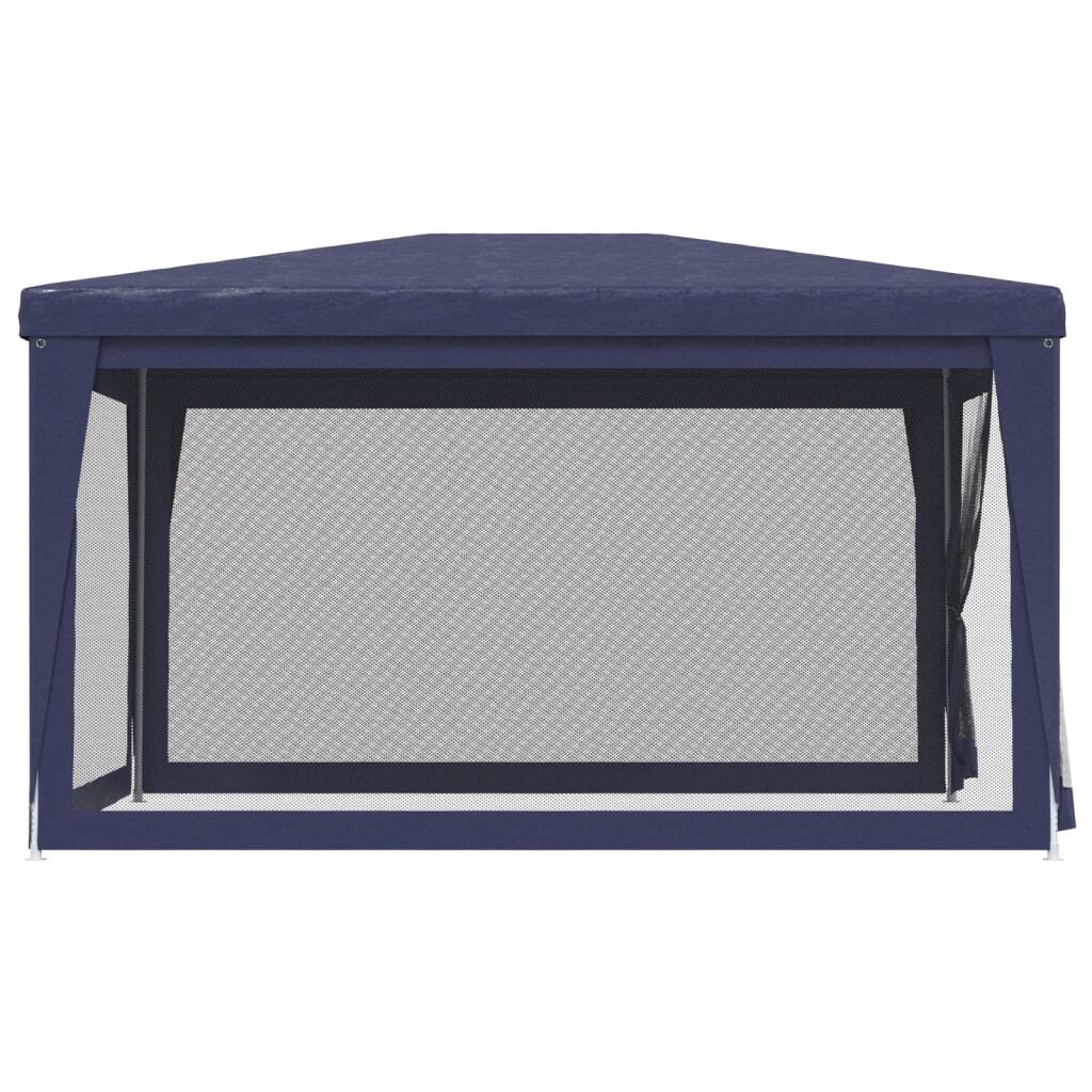 Party Tent with 4 Mesh Sidewalls Blue 9.8'x13.1'HDPE