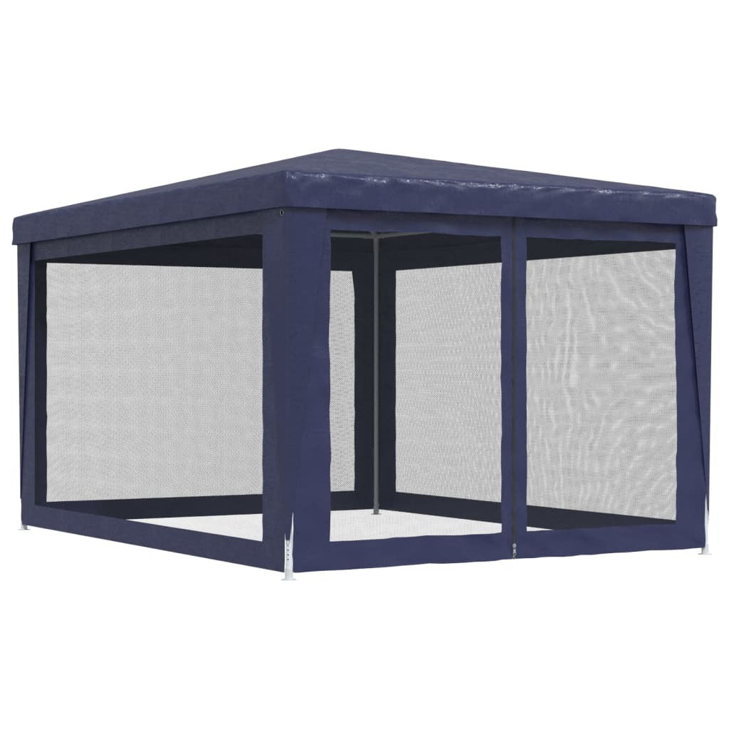 Party Tent with 4 Mesh Sidewalls Blue 9.8'x13.1'HDPE