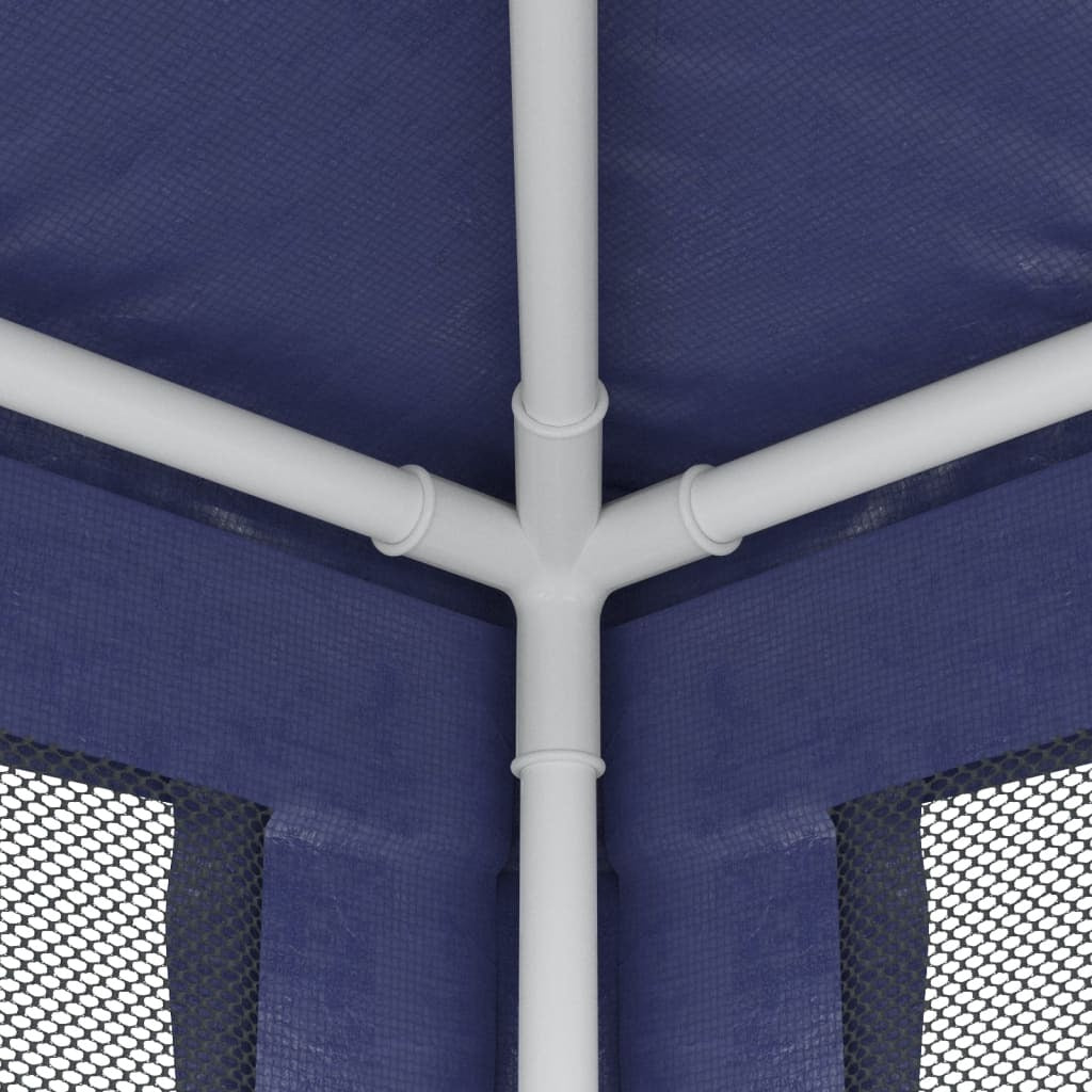 Party Tent with 4 Mesh Sidewalls Blue 9.8'x13.1'HDPE