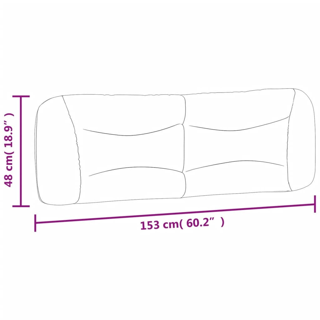 Headboard Cushion "Hvar" Dark Gray 60.2" Fabric