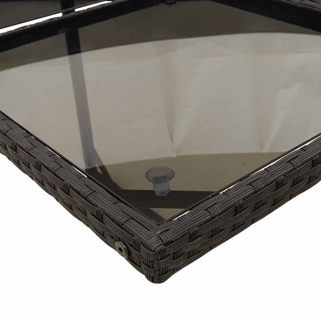 Garden Dining Set Black and Cream