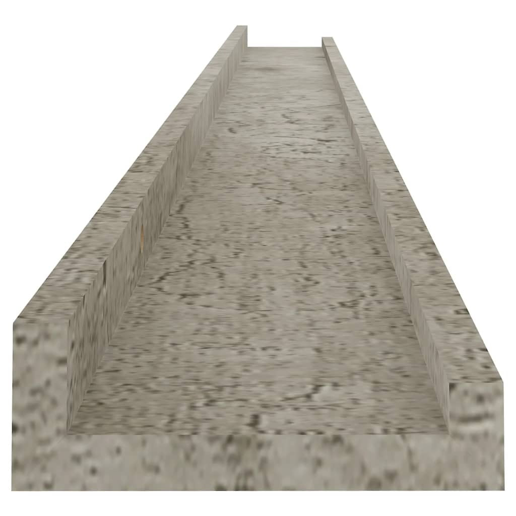 Wall Shelves 2 pcs Concrete Gray 45.3"x3.5"x1.2