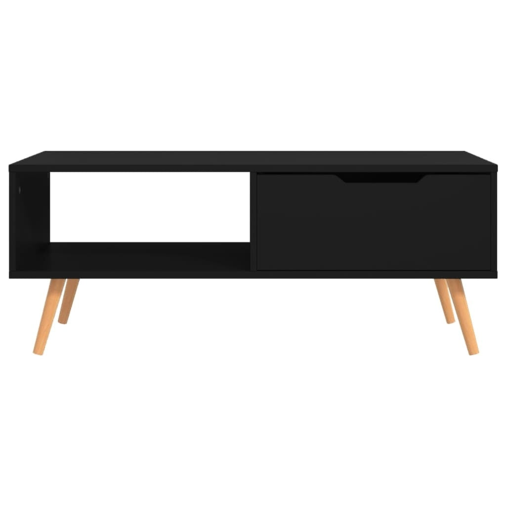 Coffee Table Black 39.4"x19.5"x16.9" Engineered Wood