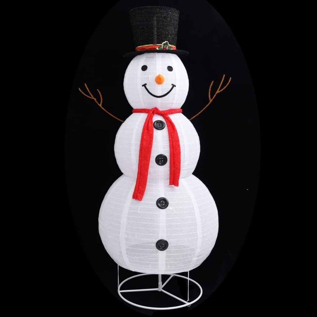 Decorative Christmas Snowman Figure LED Luxury Fabric 6 ft