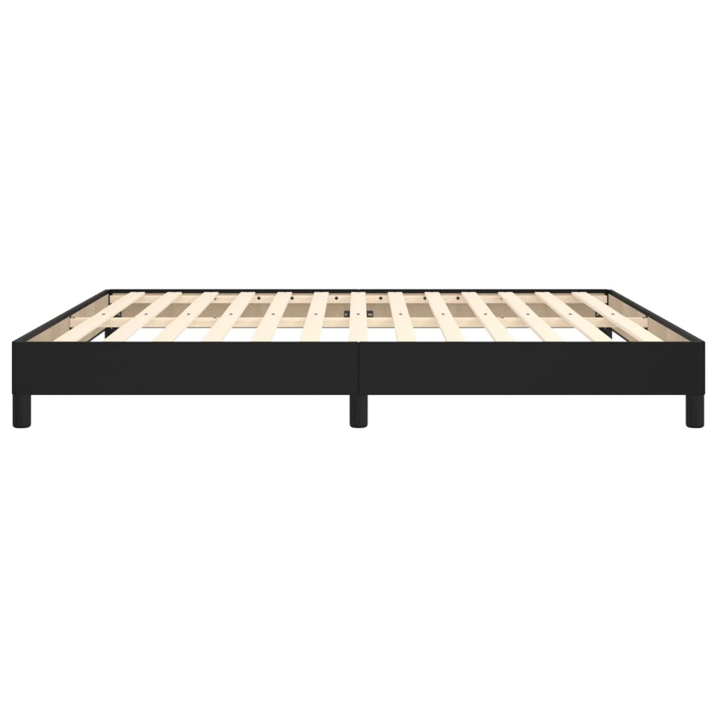 Bed Frame without Mattress Black 76"x79.9" King Faux Leather