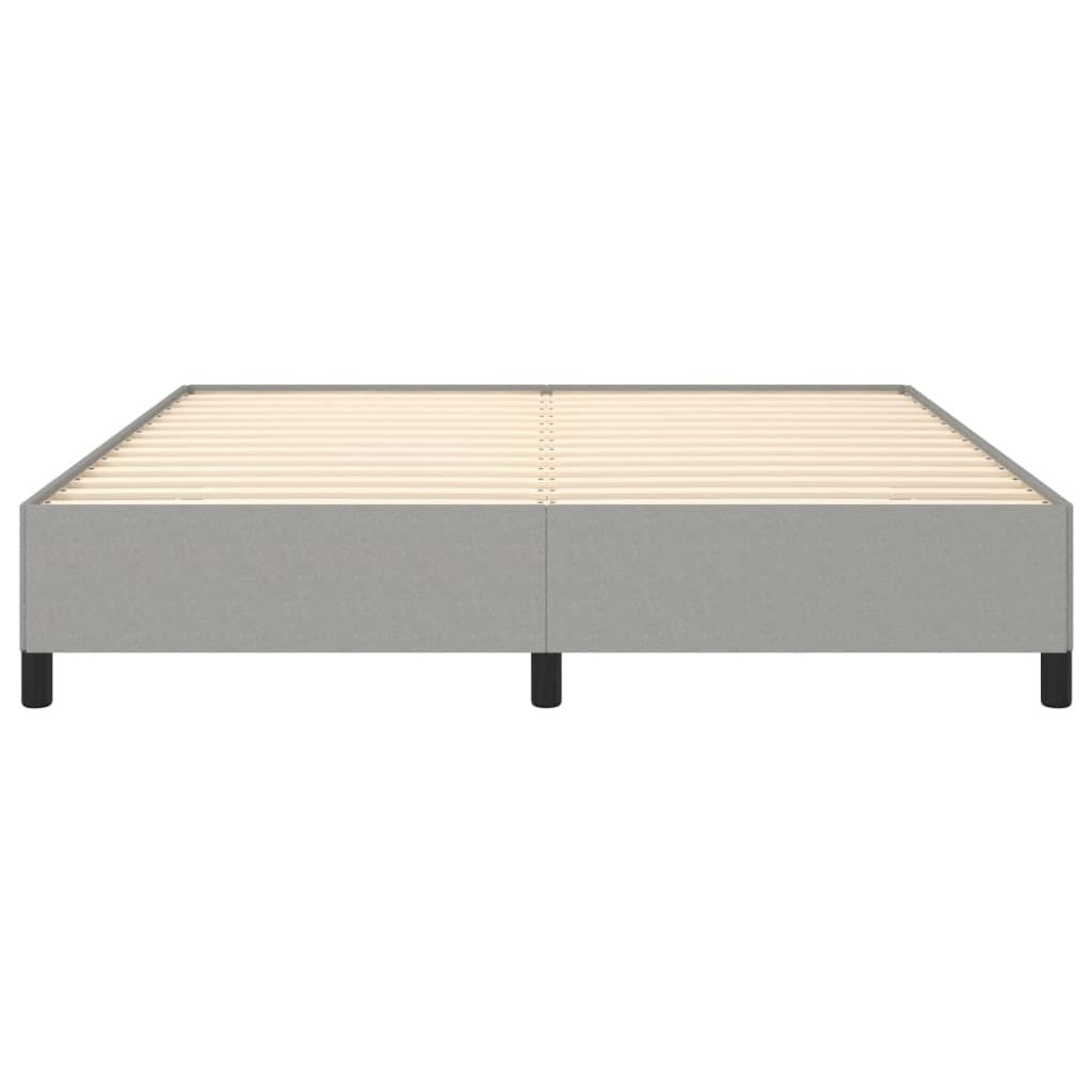 Bed Frame without Mattress Light Gray 76"x79.9" King Fabric