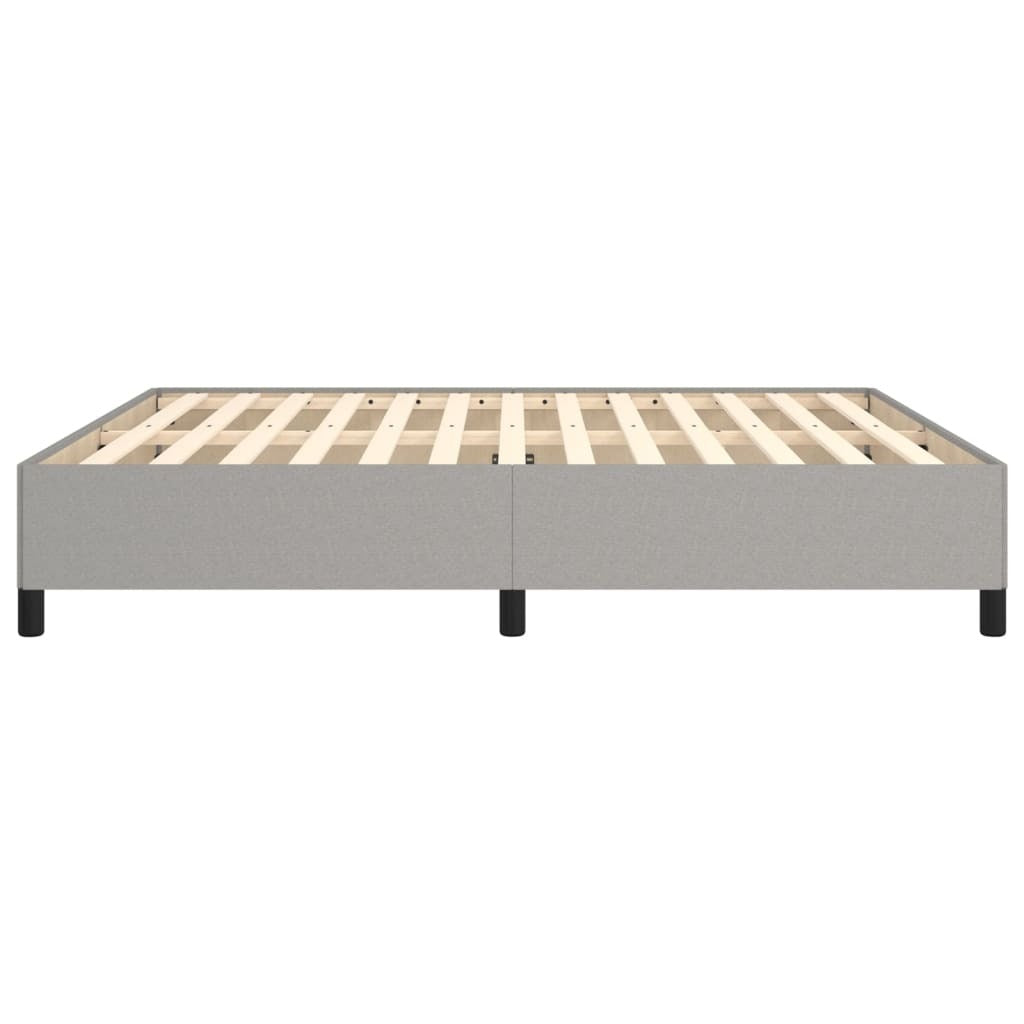 Bed Frame without Mattress Light Gray 76"x79.9" King Fabric