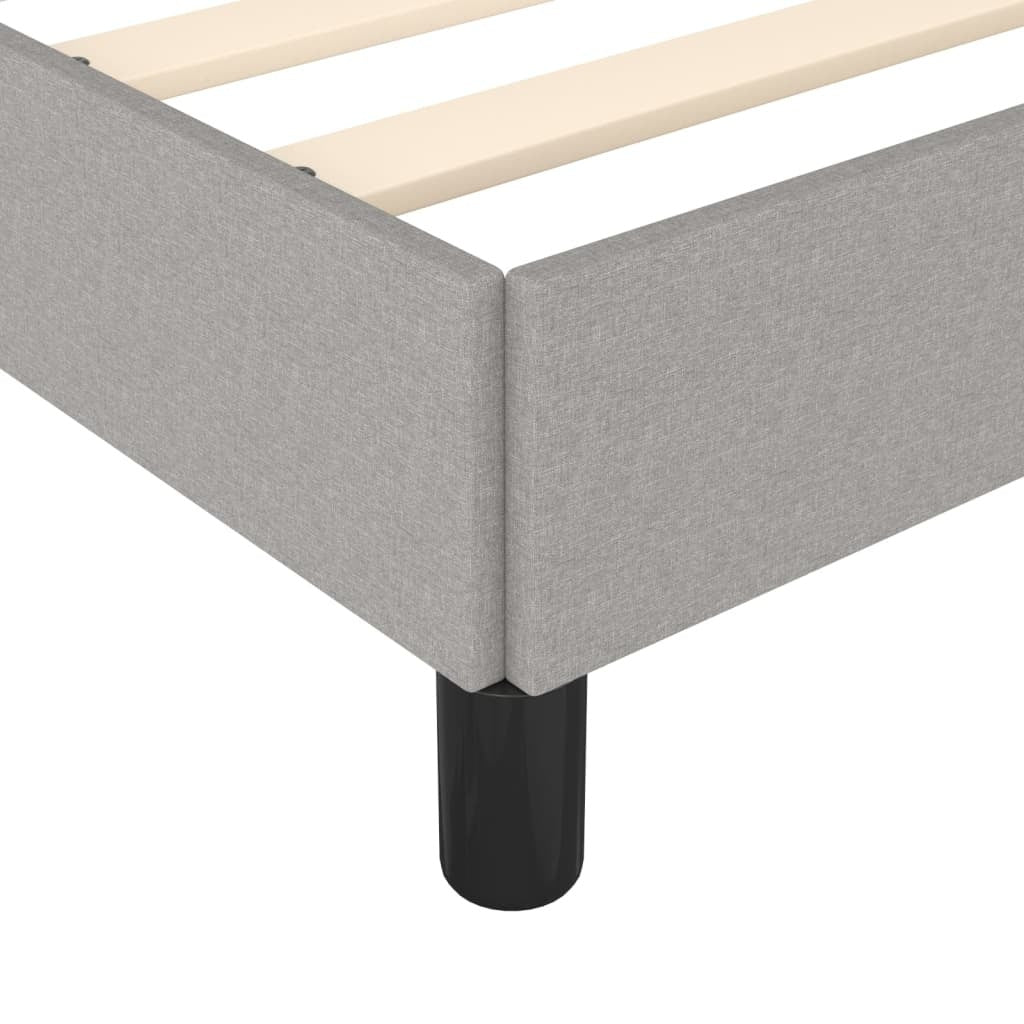 Bed Frame without Mattress Light Gray 76"x79.9" King Fabric