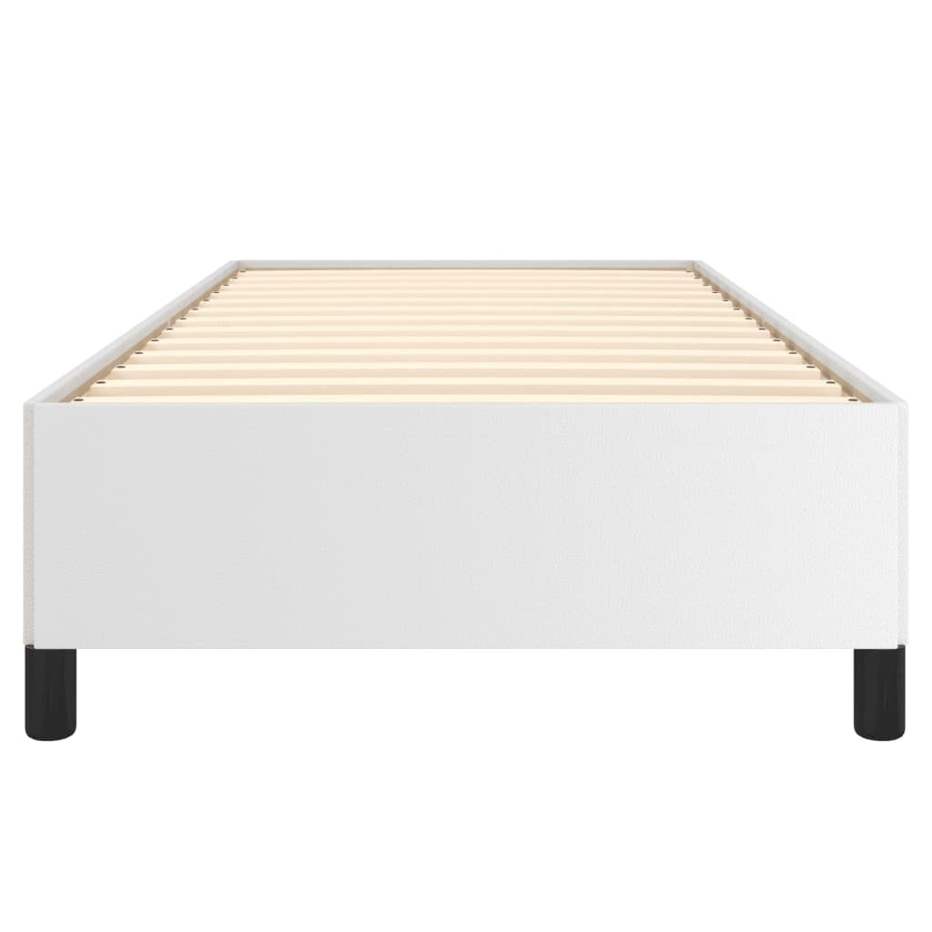 Bed Frame without Mattress White 39.4"x79.9" Twin XL Faux Leather