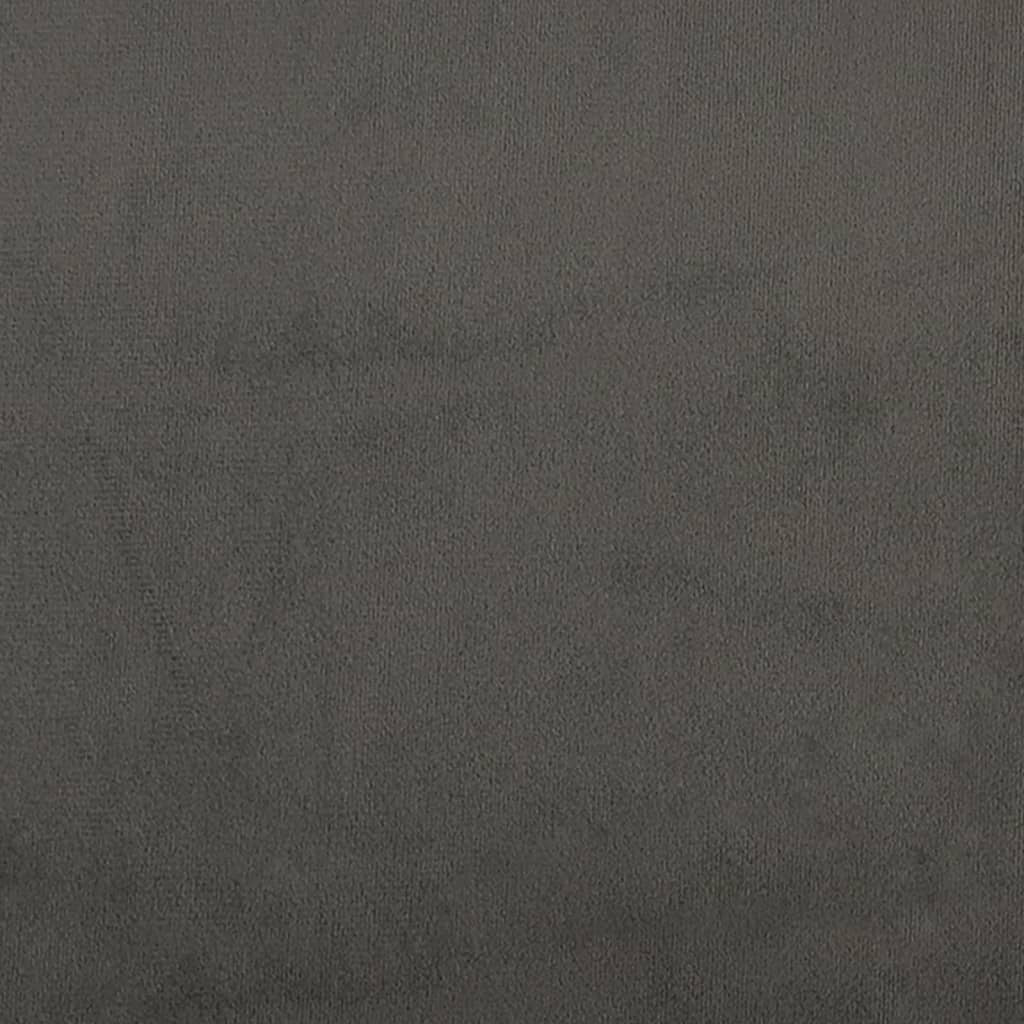 Bed Frame without Mattress Dark Gray Twin Velvet