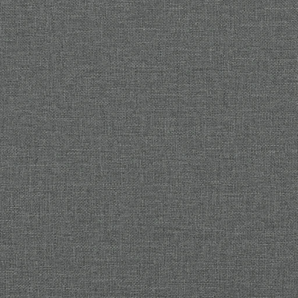 Bed Frame "Dover" Dark Gray 59.8"x79.9" Fabric