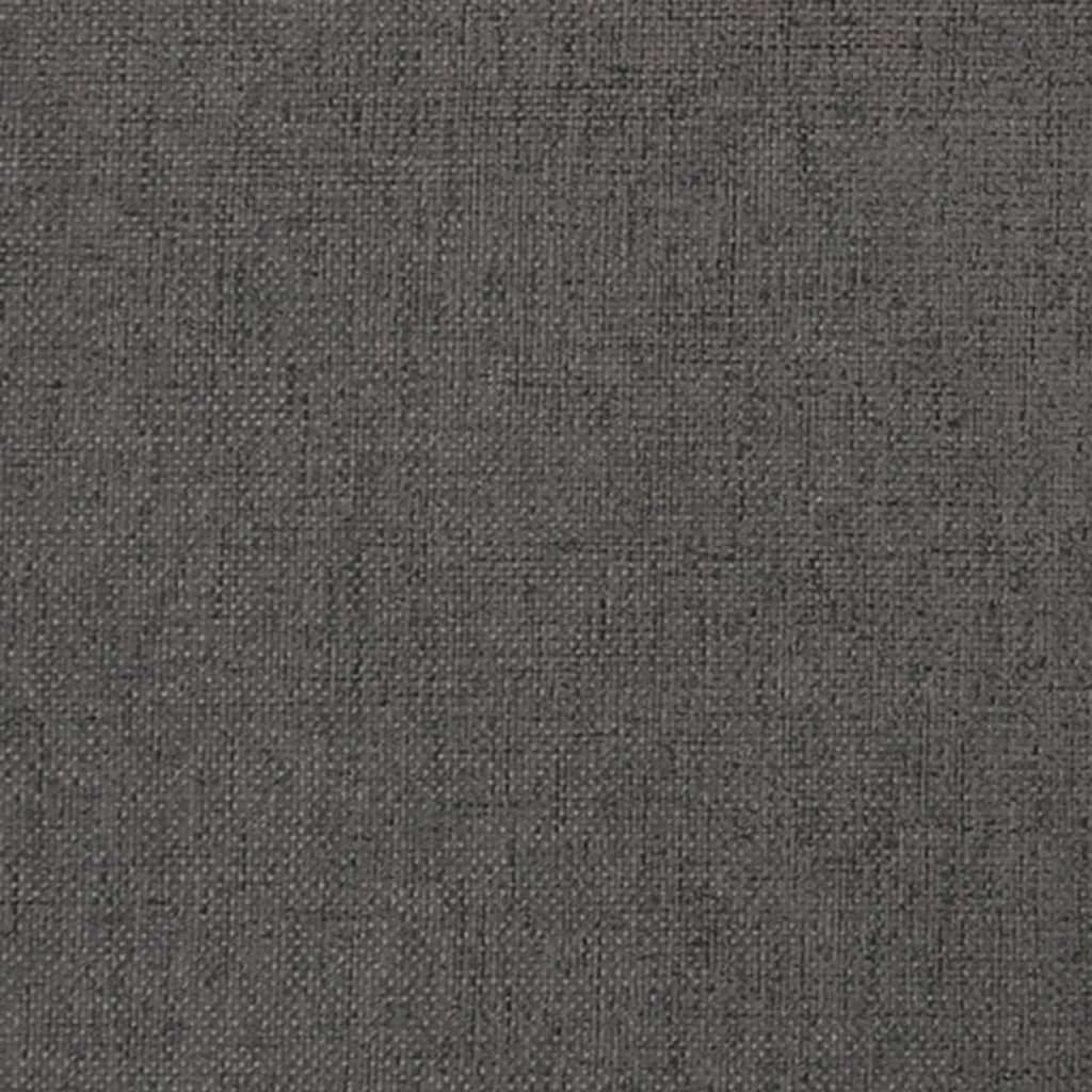 2-Seater Sofa Bed with Two Pillows Dark Gray Fabric