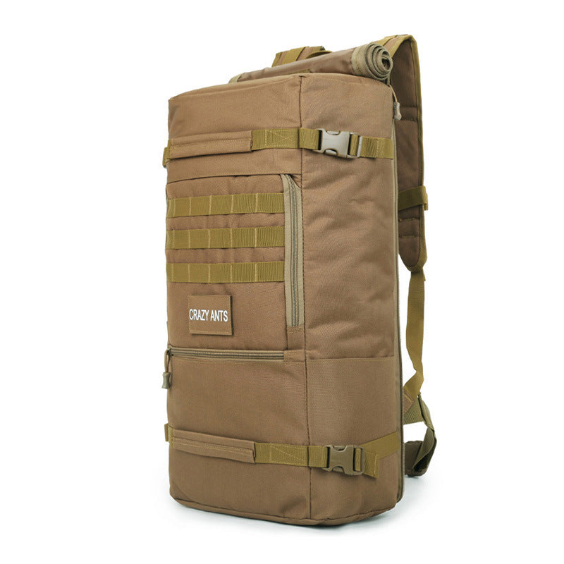 style: E2, Size: 60 liters - 60 liters of outdoor camouflage bag mountaineering bag nylon waterproof double shoulder bag for men and women traveling big backpack tactical Backpack