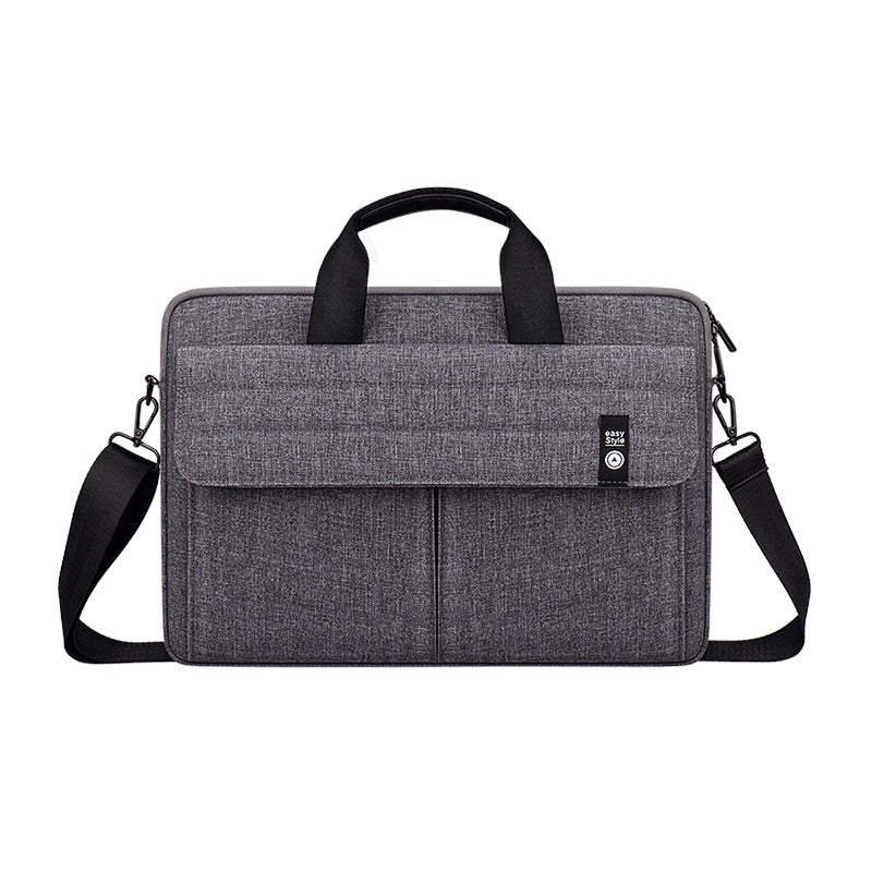 Color: Grey, Style: A, Size: 13.3inch - Portable laptop computer bag shoulder briefcase