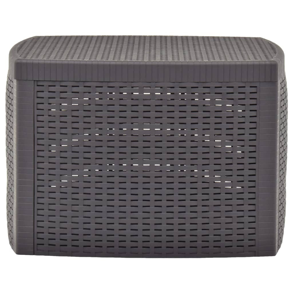 Side Table Mocha 21.3"x21.3"x14.4" Plastic