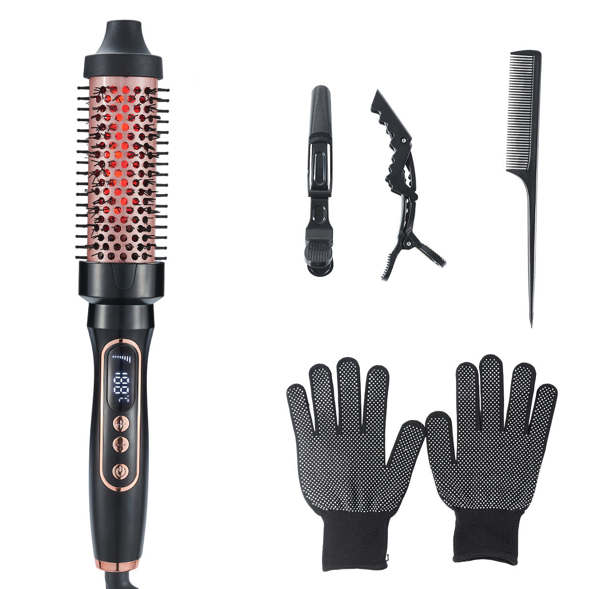 Color: Black, Electrical outlet: UK - Ladies Straight Hair Comb Electric Curling Iron