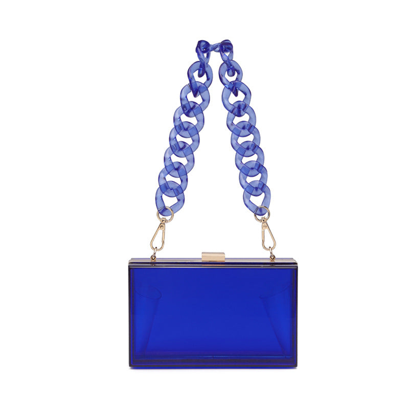 Acrylic Transparent One-shoulder Messenger Mini Square Bag