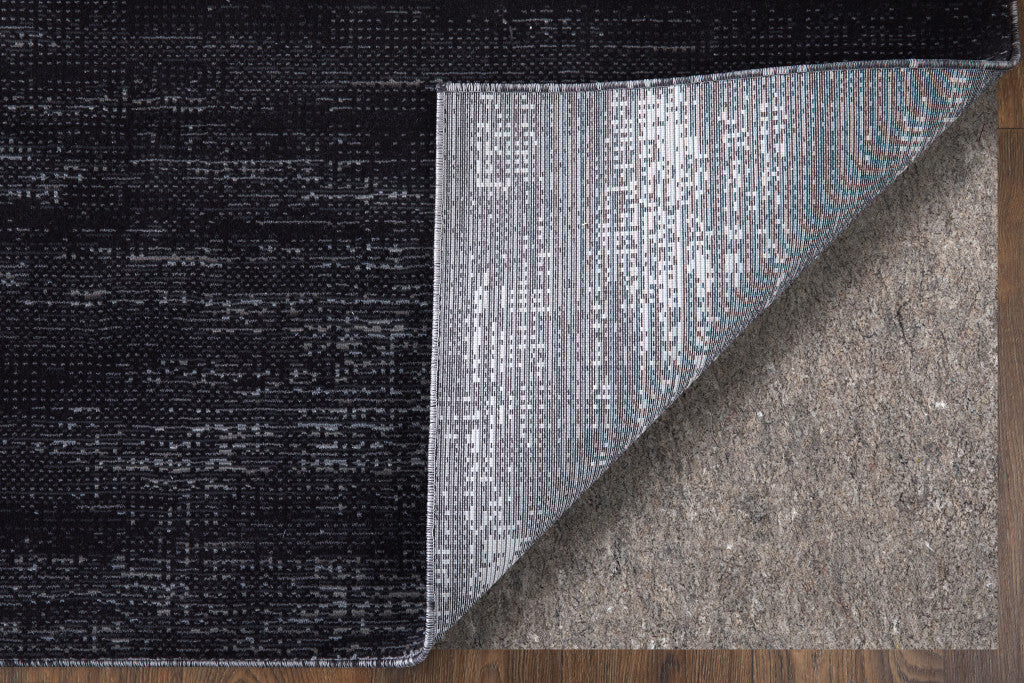 8' X 10' Black and Gray Power Loom Area Rug