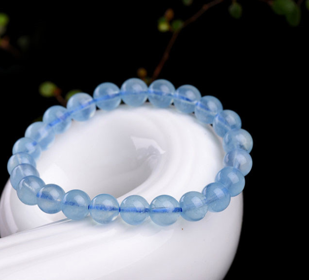 Color: 7A level, Size: 10mm - Natural aquamarine loose beads