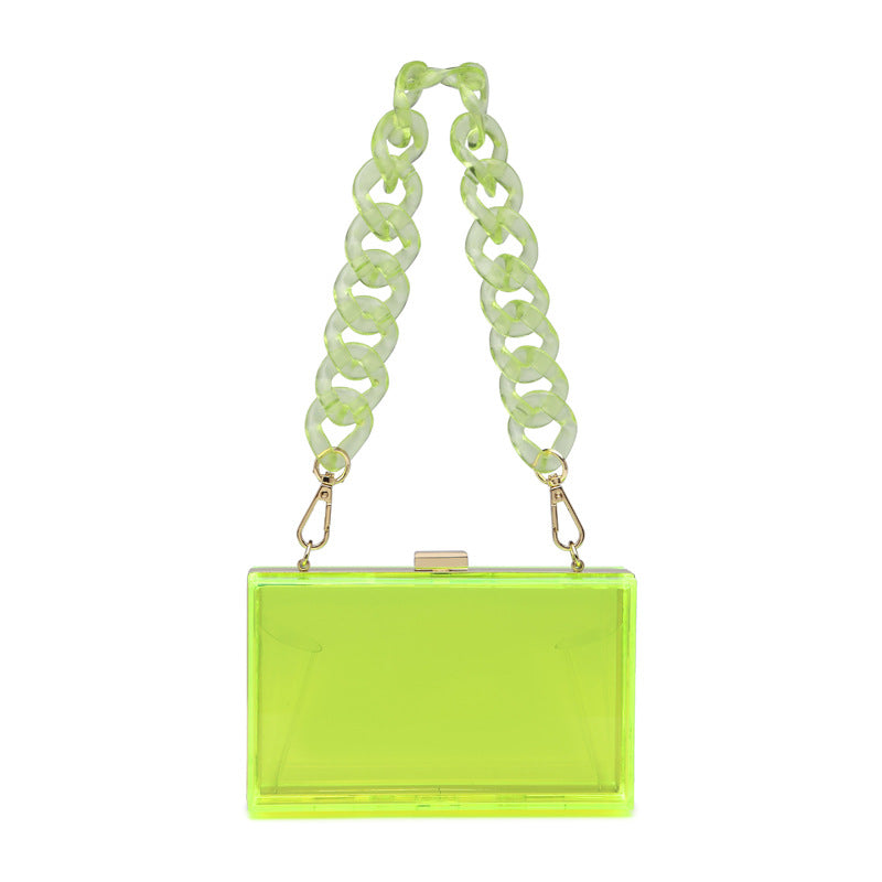 Acrylic Transparent One-shoulder Messenger Mini Square Bag